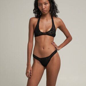 Akoia Flora Bikini Black - NWT